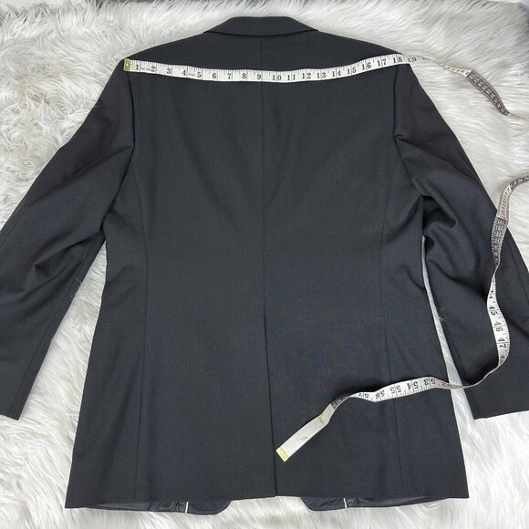 After Six Men's Black Formal One Button Minimalist Tuxedo Prom Suit Coat 41 S - Picture 10 of 10